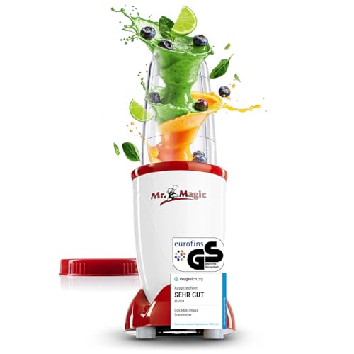 Produktbild: Mr. Magic Mixer GOURMETmaxx | 4-tlg. Standmixer mit Mixbecher & Deckel