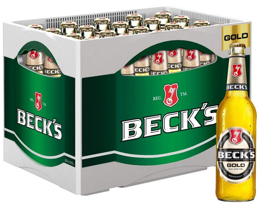 becks gold flaschenbier 20er kasten 0,5l ab 10,67 euro statt 17 euro
