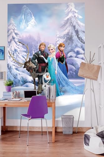 Komar fototapete disney frozen winter land 184 x 254 cm tapete kinderzimmer anna elsa