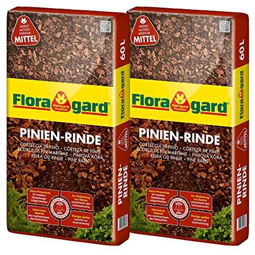 Produktbild: floragard mulch pinienrinde 15-25 mm 120 l naturbelassen dekorativ unkrautwuchs unterdrücken