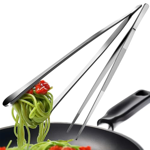 4smile Kochpinzette Set 2 Stück, Edelstahl 30 cm, Grill- und Küchenpinzette