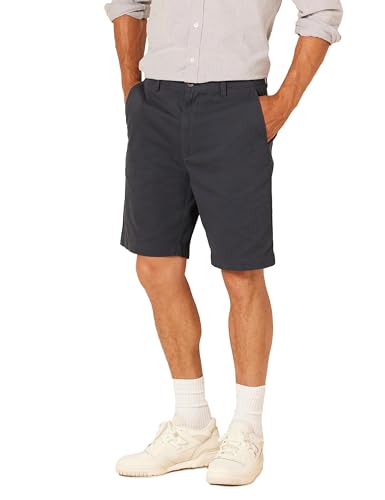 herren chino shorts klassisch fit 23cm dunkles marineblau amazon essentials