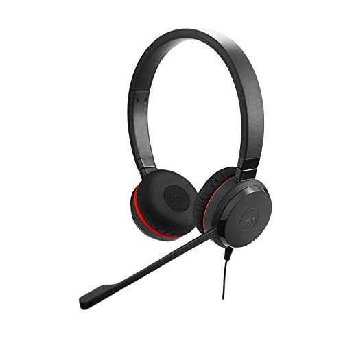 jabra evolve 30 ms stereo headset, microsoft zertifizierte kopfhörer, noise cancelling