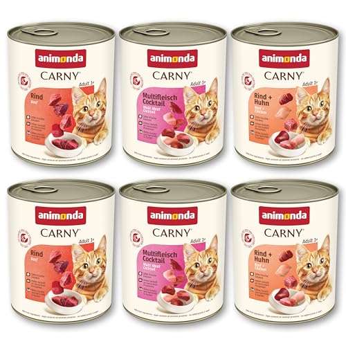 Katzennassfutter Animonda Carny 6x800g, ab 2,16/kg