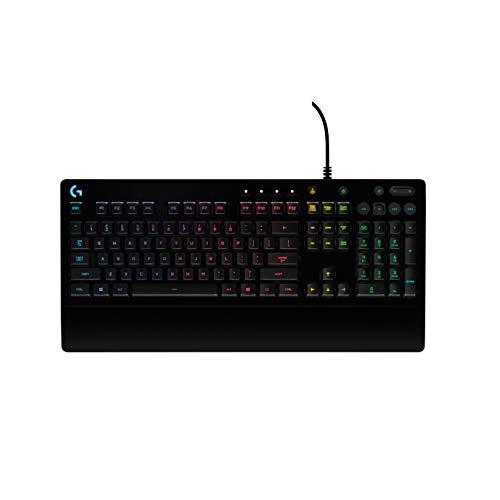 logitech g213 gaming-tastatur, rgb-beleuchtung, g-tasten, spritzwassergeschützt, qwerty