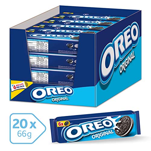 oreo original doppel-kekse 20 x 66g, knuspriger kakao mit crme-füllung