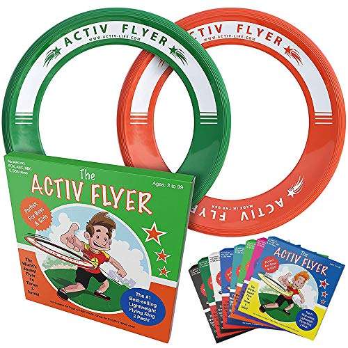 activ life kids flugringe - strandspielzeug für jungen ab 3 jahren, grün/orange