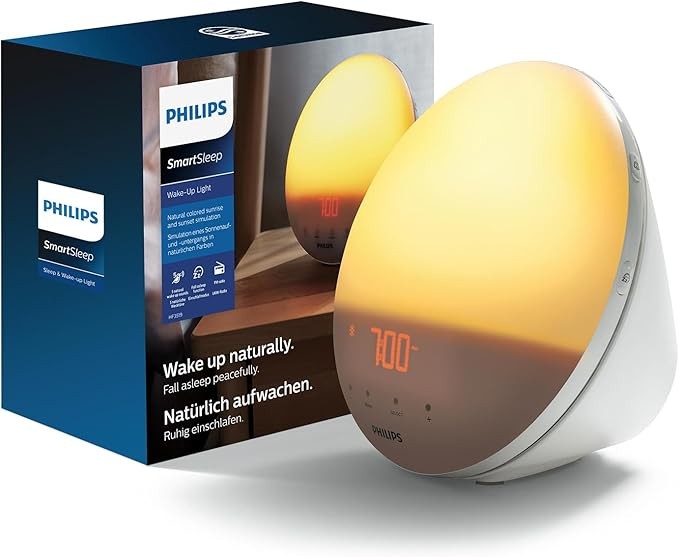 PHILIPS SmartSleep Wake-up Light HF3532/01 - Nachttischlampe, Sonnenaufgangssimulation