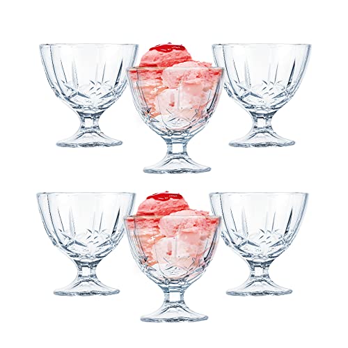 dajar malediven 6 eisbecher 300 ml glas transparent 6 stück set