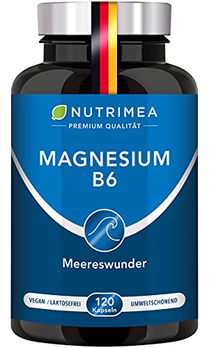 magnesium mare anti-stress pulver kapseln, hochdosiert mit vitamin b6, vegan
