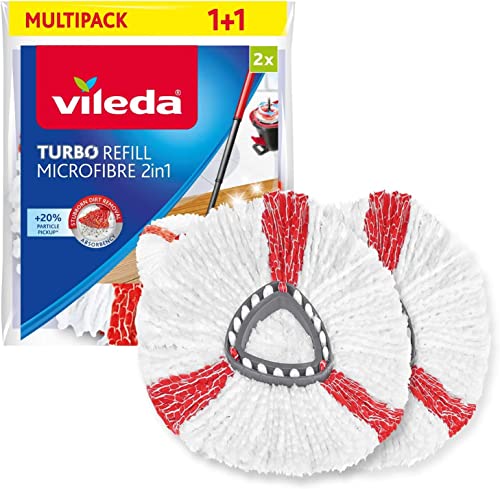 vileda turbo wischmopp ersatzköpfe mikrofaser 2er pack für empfindliche böden