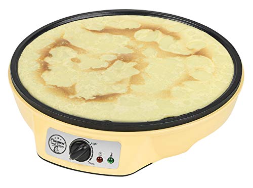 Bestron crpes maker retro design, 30 cm, antihaftbeschichtet, 1000 watt, gelb