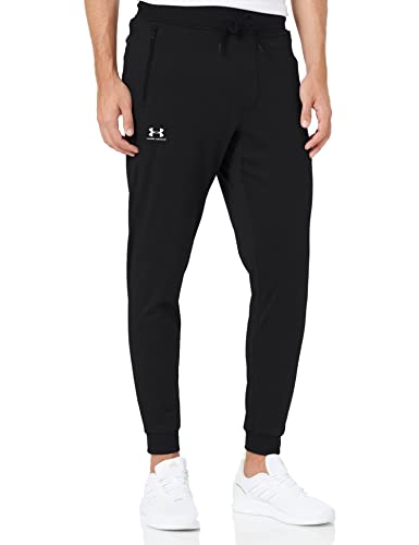under armour jogger herren sportstyle tricot joggingshose mit handytasche schwarz