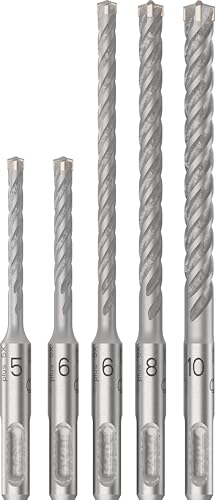 bosch hammerbohrer-set pro sds plus 5-teilig 5/6/6/8/10 mm