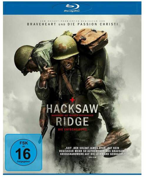 hacksaw ridge  die entscheidung (blu-ray)  5,29 statt 8,28