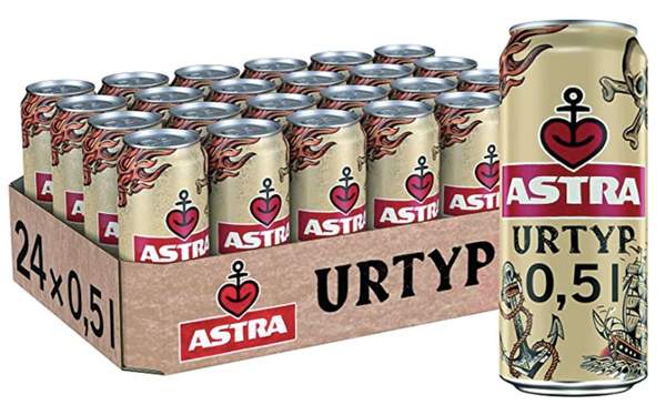 astra urtyp dosenbier 24x 0,5 l für 17,57 euro statt 23 euro