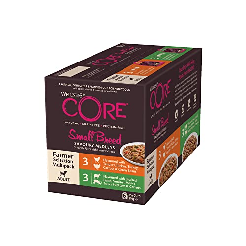 wellness core hundefutter nass kleine hunde 6 x 85 g getreidefrei ohne zuckerzusatz