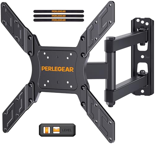 perlegear tv wandhalterung neigbar schwenkbar für 26-60 zoll fernseher bis 45 kg