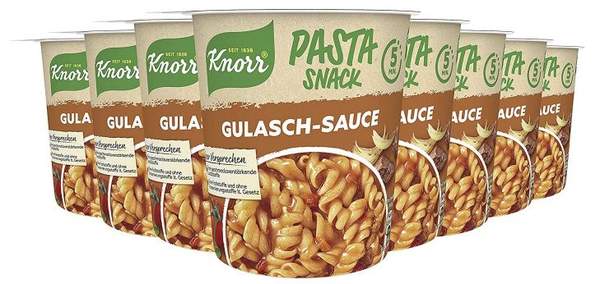 knorr pasta snack gulasch-sauce 8x je 60g instant nudeln ab 8,99 euro