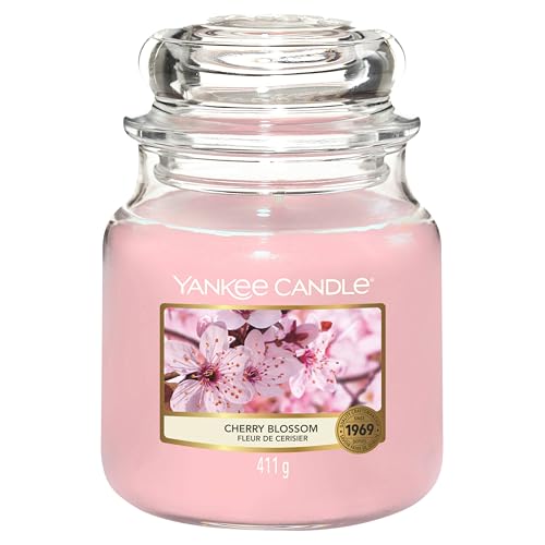 Yankee Candle Cherry Blossom Duftkerze im Glas - Mittelgroß, bis 75 Stunden Brenndauer