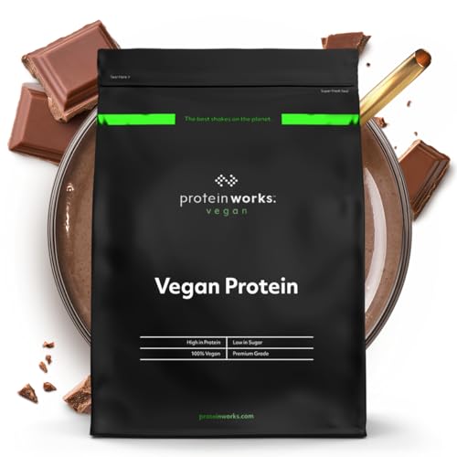 vegan protein shake - protein works pflanzliches proteinpulver glutenfrei 1kg schokolade