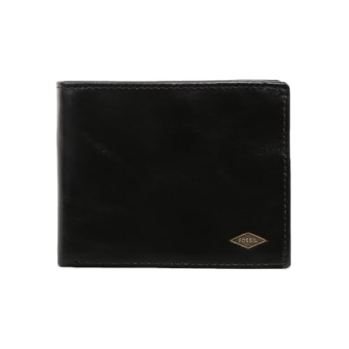 fossil brieftasche männer ryan leder bifold schwarz 11,4 x 2,5 x 9,5 cm ML3736001