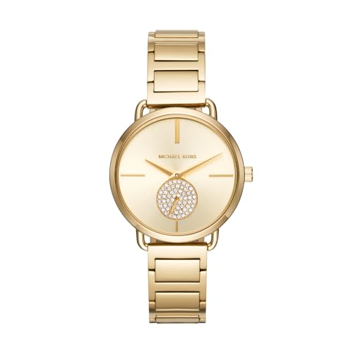 mk3639 damen armbanduhr michael kors, elegante uhr mit rosegoldem gehäuse