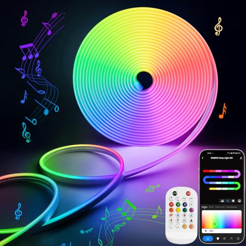 lamomo led strip 3 m rgbic neon streifen wasserdicht flexibel musik sync app fernbedienung
