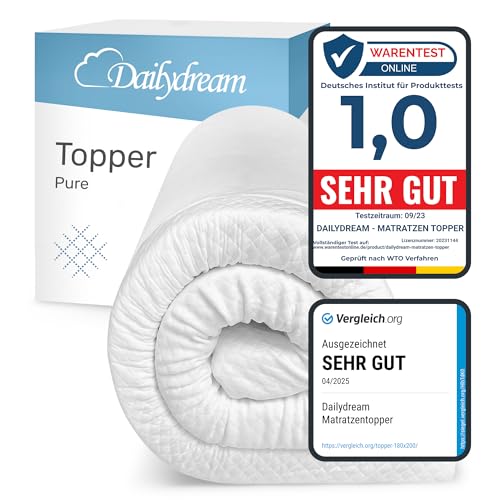 Produktbild: dailydream viskoelastischer matratzentopper mit memory foam 140 x 190 x 5 cm