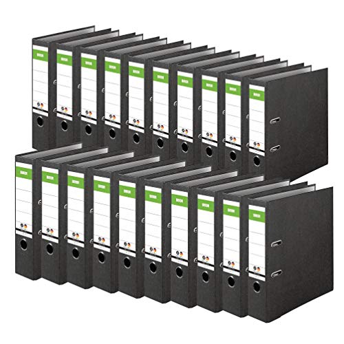 dinor cloud marble recycling DIN A4 ordner 8 cm schwarz 20er set