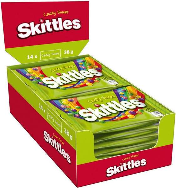 skittles crazy fruits oder sours kaubonbons 14er pack ab 7,51 statt 10