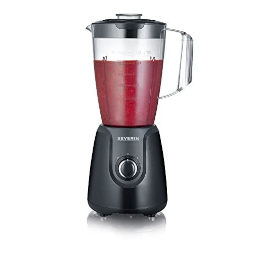 severin standmixer 1,5 l tritan mixbehälter 600 w schwarz 2 stufen puls-funktion