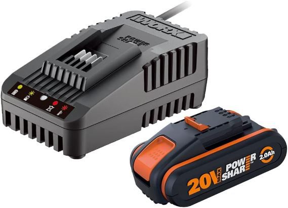 worx WA3601 2Ah powershare akku mit ladegerät für 37,39 Euro statt 42 Euro