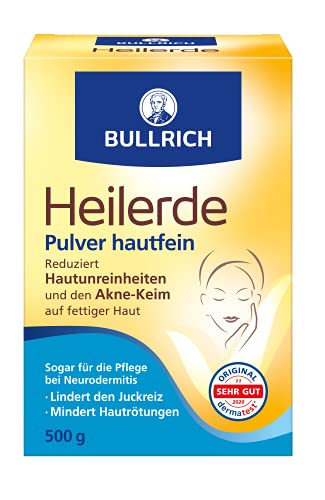 bullrich heilende tonerde, akne, fettige haut, cellulite, 500 g