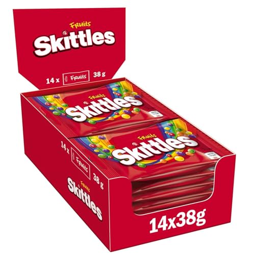 skittles fruits vegane halloween süßigkeiten 14 beutel  38g fruchtkaubonbons