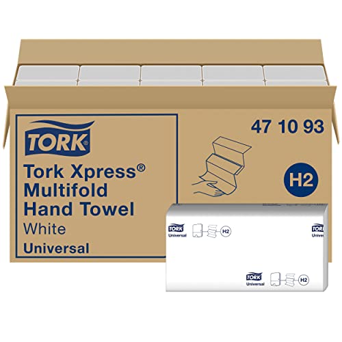 tork xpress multifold papierhandtücher 471093 1-lagig weiß 250 stück falthandtücher