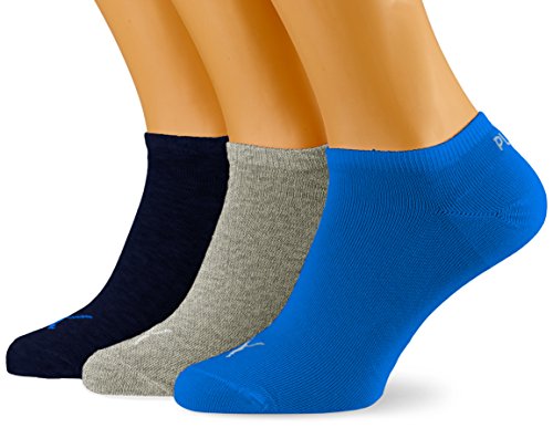 Produktbild: PUMA Herren Sneaker Socken Trainer Blau/Grau Melange 43-46 EU