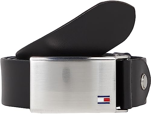 tommy hilfiger herren ledergürtel th plaque belt 3.5 cm verstellbar