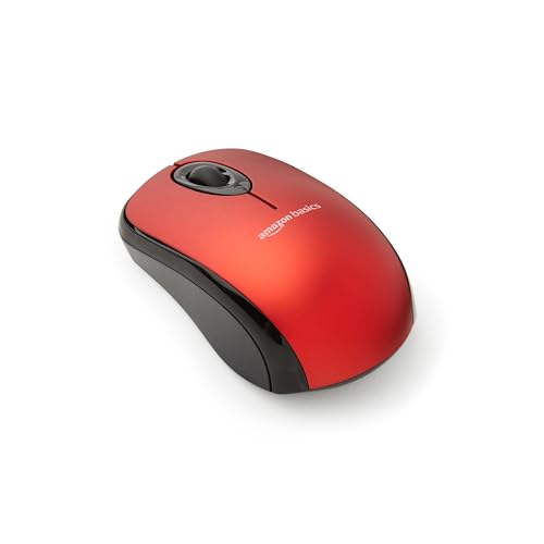 amazon basics drahtlose computer maus mit usb nano receiver rot