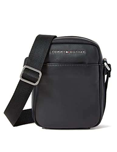 Tommy Hilfiger Herren Tasche Th City Mini Reporter, Schwarz, Reißverschluss, Onesize