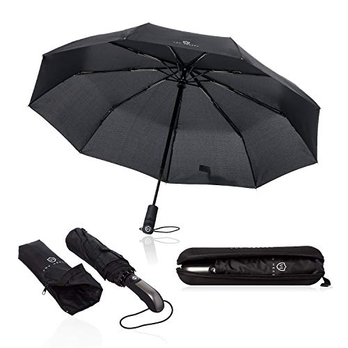 von heesen sturmfester regenschirm bis 140 km/h mit tasche und etui