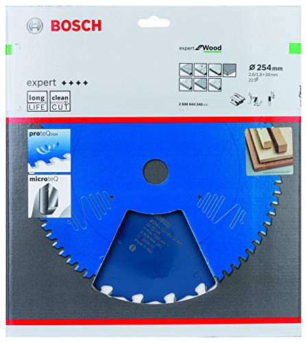 bosch professional kreissägeblatt expert for wood 254 mm, 30 mm, 22 zähne