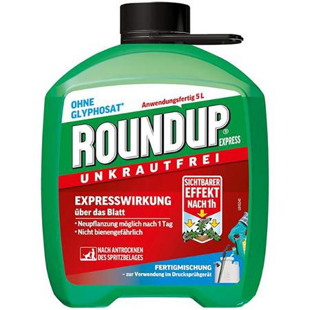 roundup unkrautfrei express 5 liter ohne glyphosat für 27,99 euro