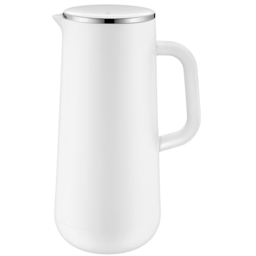 wmf thermoskanne 1l isolierkanne für kaffee tee drehverschluss edelstahl weiß