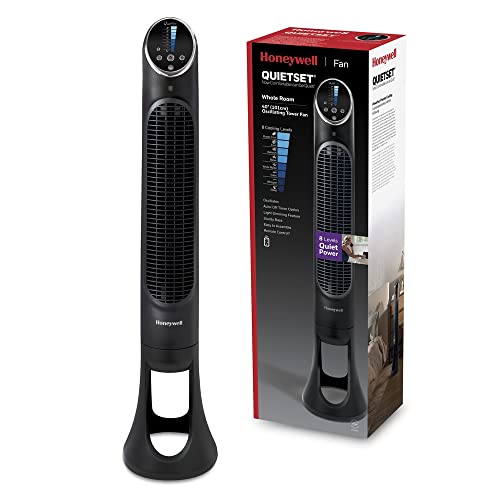 honeywell quietset tower ventilator mit 8 geschwindigkeiten, oszillation, fernbedienung