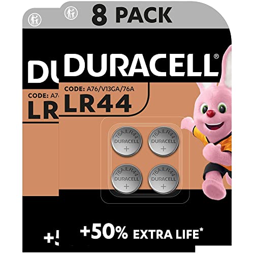 duracell lr44 alkaline knopfzellenbatterien 1.5 v 8er pack für spielzeug und mehr