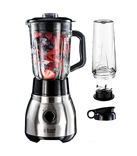 russell hobbs standmixer 2-in-1 mit glasbehälter und to-go mug, 1,5l, 0,8 hp