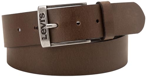 levi's herren gürtel dunkelbraun 90cm new duncan - hochwertige ledergürtel