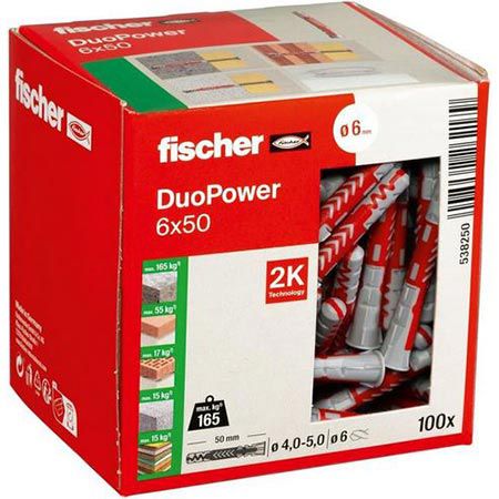 fischer duopower universaldübel 6 x 50 mm 100er pack für 8,47 euro