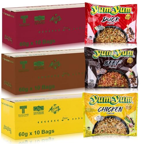 yum yum instant nudelsuppen 30 x 60g ente, rind, huhn